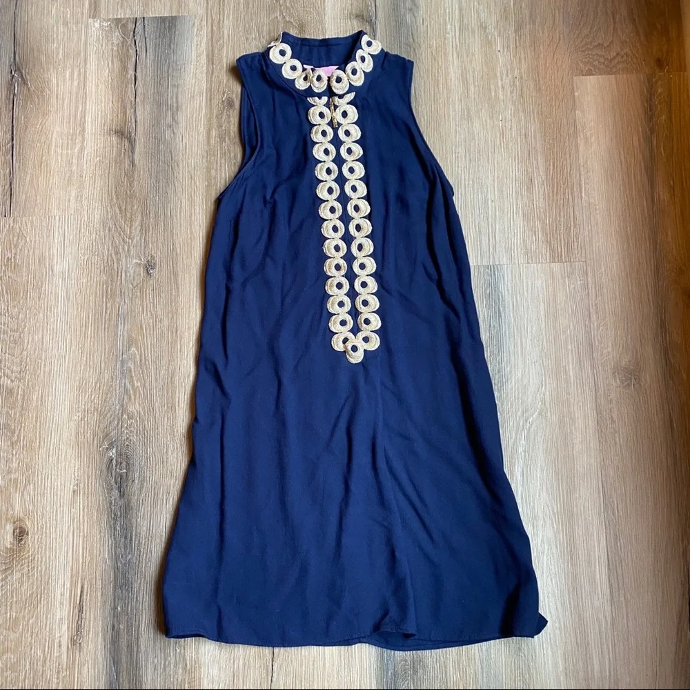NWT Lilly Pulitzer Navy Blue Jane Shift Dress - Picture 4 of 10